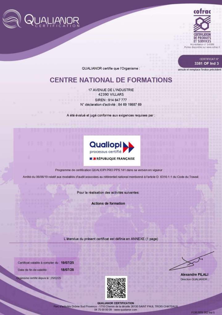 certificate 3381 OF Ind 3 RENOUVELLEMENT JUIN 2025 page 0001 page 0001